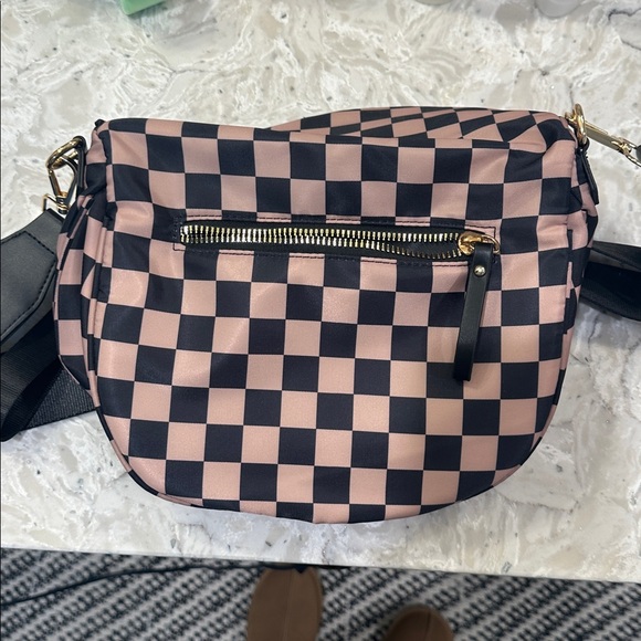 Checkered Black and tan Crossbody/ bum bag - Picture 4 of 4